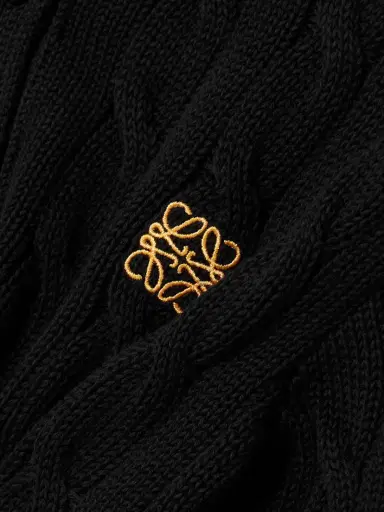 Loewe Embroidered Cable-knit Cotton Cardigan | Thumbnail 4 Loewe Embroidered Cable-knit Cotton Cardigan | Thumbnail 4