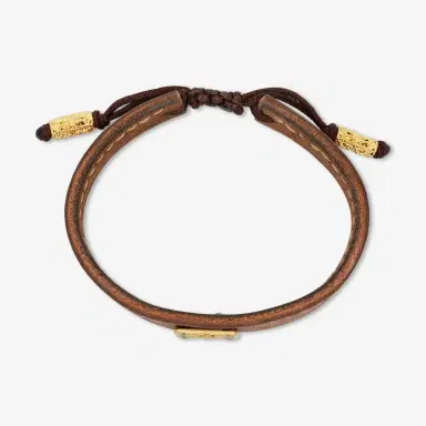 Armenta Armenta 18K Yellow Gold, Blackened Sterling Silver & Leather Champagne Diamond Bracelet by The Solist | Thumbnail 2 Armenta Armenta 18K Yellow Gold, Blackened Sterling Silver & Leather Champagne Diamond Bracelet by The Solist | Thumbnail 2
