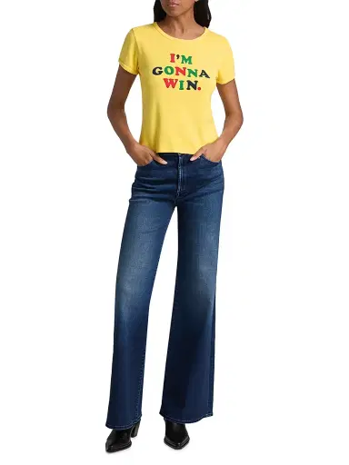 Mother Women's The Hustler Roller Sneak High-Rise Flare Jeans | Thumbnail 2 Mother Women's The Hustler Roller Sneak High-Rise Flare Jeans | Thumbnail 2