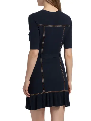 Cinq à Sept Women's Elisha Belted Cardigan Minidress - Navy | Thumbnail 5 Cinq à Sept Women's Elisha Belted Cardigan Minidress - Navy | Thumbnail 5