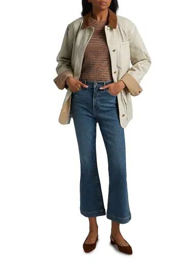 Veronica Beard Women's Abbas Classic Barn Jacket - Light Oatmeal | Thumbnail 2 Veronica Beard Women's Abbas Classic Barn Jacket - Light Oatmeal | Thumbnail 2