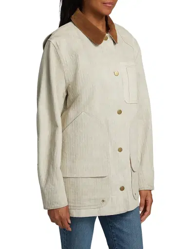 Veronica Beard Women's Abbas Classic Barn Jacket - Light Oatmeal | Thumbnail 4 Veronica Beard Women's Abbas Classic Barn Jacket - Light Oatmeal | Thumbnail 4