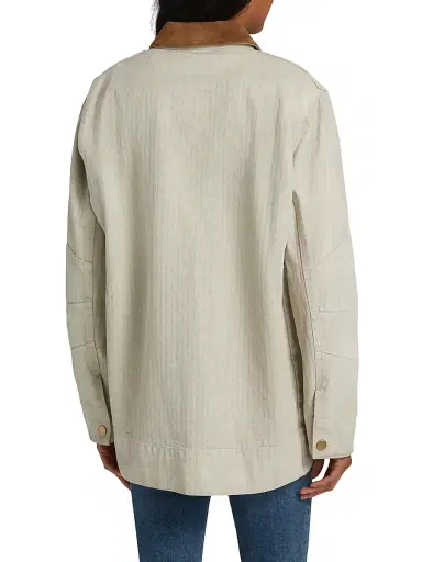 Veronica Beard Women's Abbas Classic Barn Jacket - Light Oatmeal | Thumbnail 5 Veronica Beard Women's Abbas Classic Barn Jacket - Light Oatmeal | Thumbnail 5