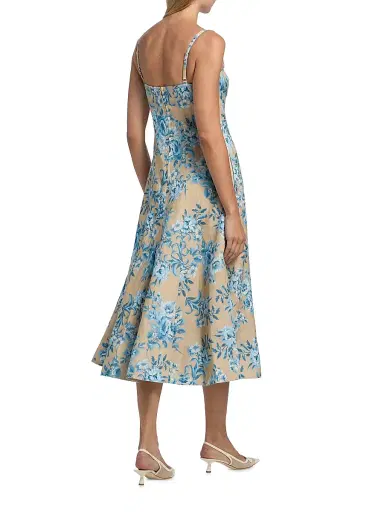 Cara Cara Women's Gimlet Floral Paneled Midi-Dress - Farfella Ginger Root | Thumbnail 5 Cara Cara Women's Gimlet Floral Paneled Midi-Dress - Farfella Ginger Root | Thumbnail 5
