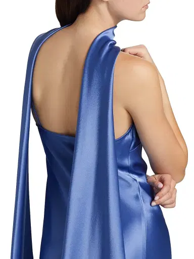 Talbot Runhof Women's Halterneck Slip Gown - Cornflower | Thumbnail 6 Talbot Runhof Women's Halterneck Slip Gown - Cornflower | Thumbnail 6