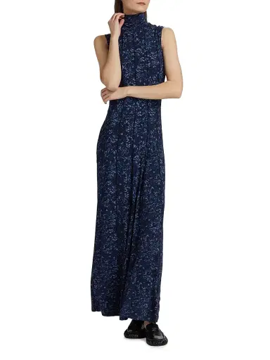 Proenza Schouler White Label Women's Valentina Printed Jersey Maxi Dress - Navy Slate | Thumbnail 3 Proenza Schouler White Label Women's Valentina Printed Jersey Maxi Dress - Navy Slate | Thumbnail 3