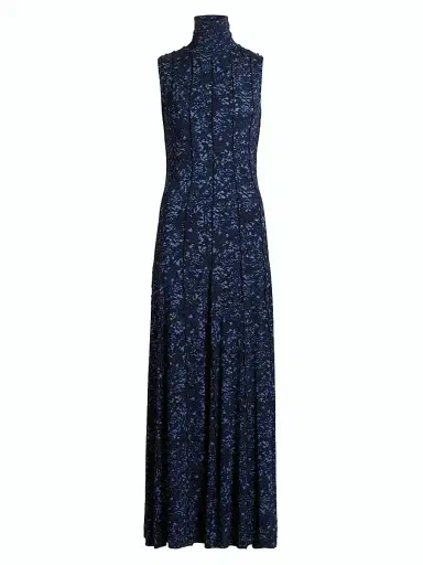 Proenza Schouler White Label Women's Valentina Printed Jersey Maxi Dress - Navy Slate | Thumbnail 1 Proenza Schouler White Label Women's Valentina Printed Jersey Maxi Dress - Navy Slate | Thumbnail 1