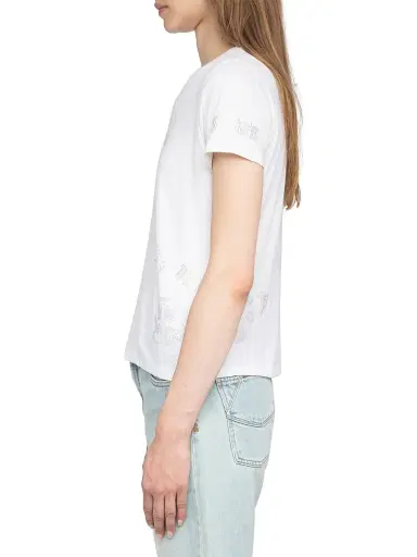 Zadig & Voltaire Women's Alys Rhinestone Graphic Crewneck T-Shirt - Judo - Size Medium | Thumbnail 5 Zadig & Voltaire Women's Alys Rhinestone Graphic Crewneck T-Shirt - Judo - Size Medium | Thumbnail 5
