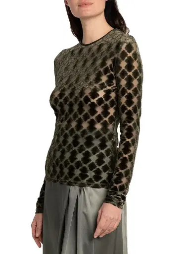 Giorgio Armani Women's Geometric Jersey Top | Thumbnail 4 Giorgio Armani Women's Geometric Jersey Top | Thumbnail 4