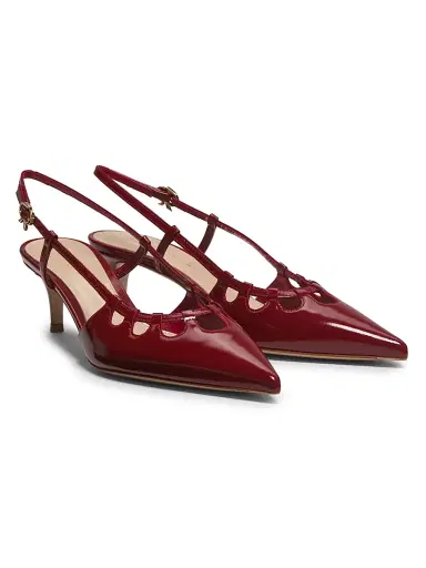 Gianvito Rossi Women's Nuit 55MM Leather Slingback Pumps - Rouge | Thumbnail 2 Gianvito Rossi Women's Nuit 55MM Leather Slingback Pumps - Rouge | Thumbnail 2