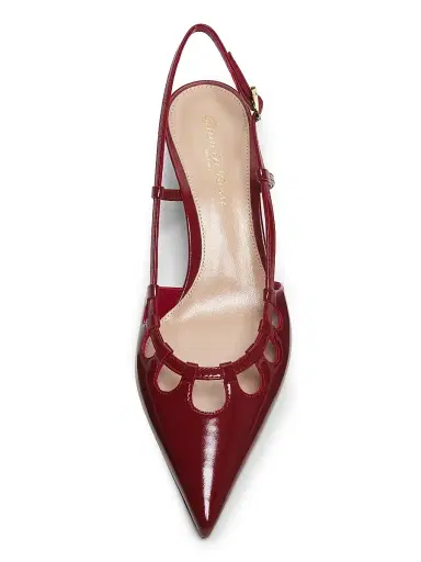 Gianvito Rossi Women's Nuit 55MM Leather Slingback Pumps - Rouge | Thumbnail 4 Gianvito Rossi Women's Nuit 55MM Leather Slingback Pumps - Rouge | Thumbnail 4