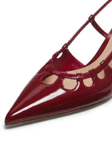 Gianvito Rossi Women's Nuit 55MM Leather Slingback Pumps - Rouge | Thumbnail 6 Gianvito Rossi Women's Nuit 55MM Leather Slingback Pumps - Rouge | Thumbnail 6