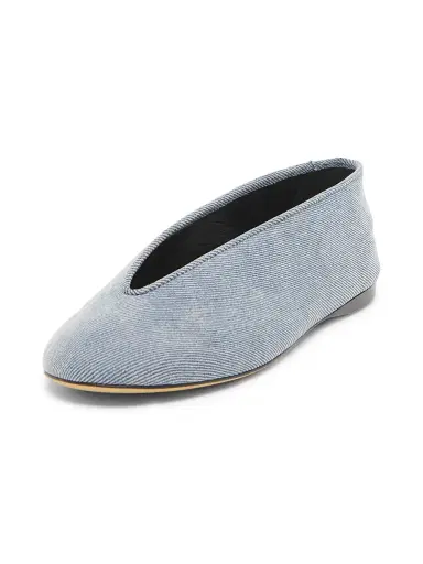 MOSCHINO Women's Corsage Denim Ballet Flats - Light Blue - Size 11 | Thumbnail 2 MOSCHINO Women's Corsage Denim Ballet Flats - Light Blue - Size 11 | Thumbnail 2