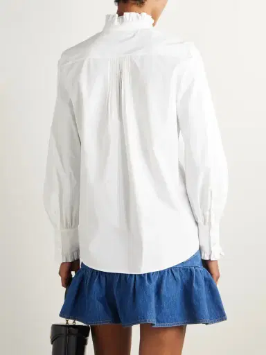 Valentino Garavani Ruffled Cotton-poplin Shirt | Thumbnail 4 Valentino Garavani Ruffled Cotton-poplin Shirt | Thumbnail 4