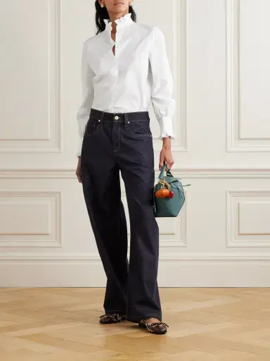 Valentino Garavani Ruffled Cotton-poplin Shirt | Thumbnail 5 Valentino Garavani Ruffled Cotton-poplin Shirt | Thumbnail 5