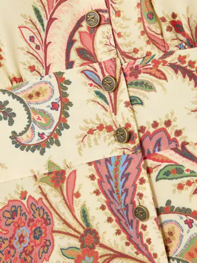 Etro Gathered Paisley-print Crepe Midi Shirt Dress | Thumbnail 4 Etro Gathered Paisley-print Crepe Midi Shirt Dress | Thumbnail 4