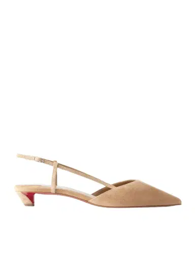 Christian Louboutin Miss Z Slingina 25 Suede Slingback Pumps | Thumbnail 1 Christian Louboutin Miss Z Slingina 25 Suede Slingback Pumps | Thumbnail 1