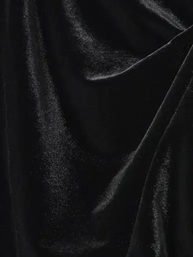 SIR. Ettore Off-the-shoulder Draped Stretch-velvet Mini Dress | Thumbnail 4 SIR. Ettore Off-the-shoulder Draped Stretch-velvet Mini Dress | Thumbnail 4