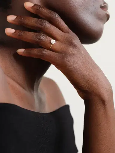 Mizuki 14-karat Gold, Pearl And Diamond Ring | Thumbnail 2 Mizuki 14-karat Gold, Pearl And Diamond Ring | Thumbnail 2