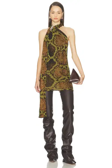 The Attico Python Sleeveless Mini Dress | Thumbnail 3 The Attico Python Sleeveless Mini Dress | Thumbnail 3