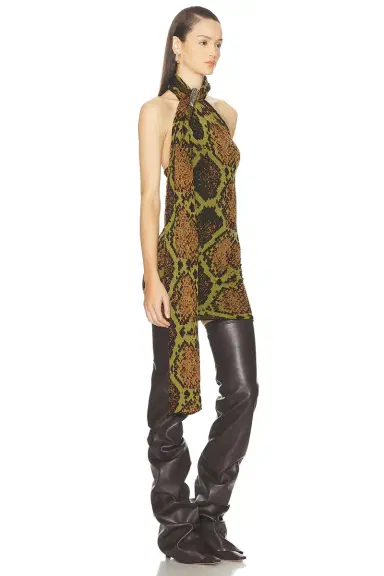 The Attico Python Sleeveless Mini Dress | Thumbnail 4 The Attico Python Sleeveless Mini Dress | Thumbnail 4