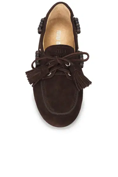 Miu Miu Suede Mocassin | Thumbnail 4 Miu Miu Suede Mocassin | Thumbnail 4