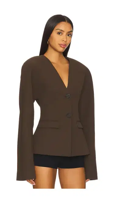 EAVES Gal Polished Crepe Blazer | Thumbnail 2 EAVES Gal Polished Crepe Blazer | Thumbnail 2