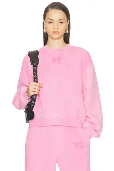 Alexander Wang Essential Terry Crew Sweatshirt | Thumbnail 1 Alexander Wang Essential Terry Crew Sweatshirt | Thumbnail 1