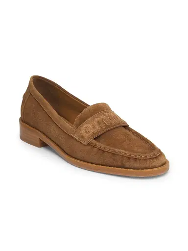 Cinq à Sept Women's Gretta Logo Suede Loafers - Golden Sienna | Thumbnail 2 Cinq à Sept Women's Gretta Logo Suede Loafers - Golden Sienna | Thumbnail 2