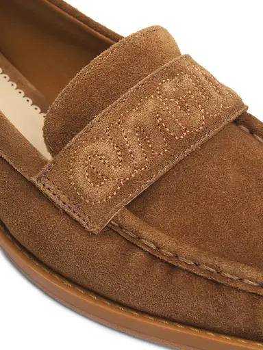 Cinq à Sept Women's Gretta Logo Suede Loafers - Golden Sienna | Thumbnail 6 Cinq à Sept Women's Gretta Logo Suede Loafers - Golden Sienna | Thumbnail 6