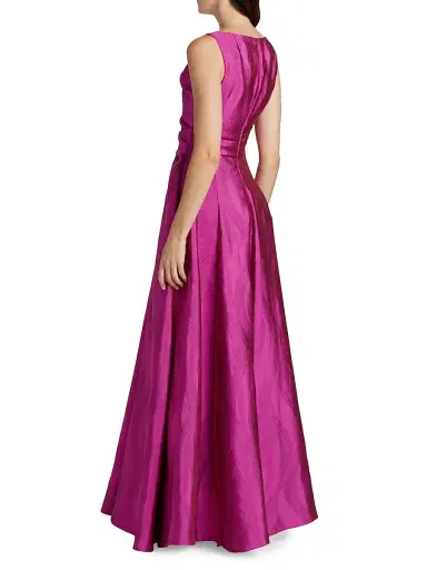 Talbot Runhof Women's Draped Sleeveless Gown - Fuchsia | Thumbnail 5 Talbot Runhof Women's Draped Sleeveless Gown - Fuchsia | Thumbnail 5