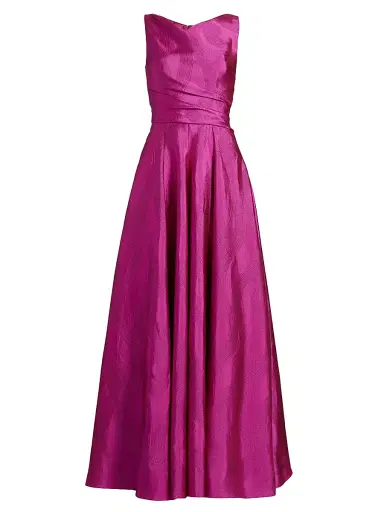 Talbot Runhof Women's Draped Sleeveless Gown - Fuchsia | Thumbnail 1 Talbot Runhof Women's Draped Sleeveless Gown - Fuchsia | Thumbnail 1
