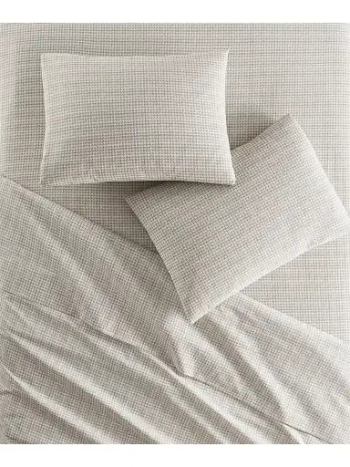 Peacock Alley Houndstooth 2-Piece Sleeping Sham Set - Greige King | Thumbnail 4 Peacock Alley Houndstooth 2-Piece Sleeping Sham Set - Greige King | Thumbnail 4
