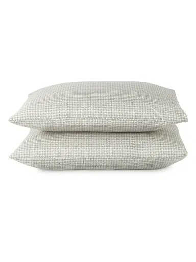 Peacock Alley Houndstooth 2-Piece Sleeping Sham Set - Greige King | Thumbnail 1 Peacock Alley Houndstooth 2-Piece Sleeping Sham Set - Greige King | Thumbnail 1