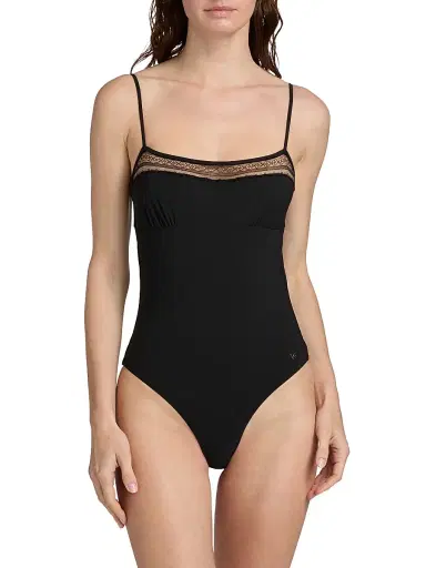 Kiki de Montparnasse Women's Lace Inset One-Piece Swimsuit - Black | Thumbnail 3 Kiki de Montparnasse Women's Lace Inset One-Piece Swimsuit - Black | Thumbnail 3