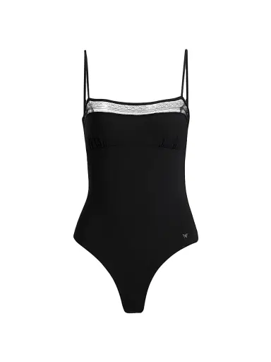 Kiki de Montparnasse Women's Lace Inset One-Piece Swimsuit - Black | Thumbnail 1 Kiki de Montparnasse Women's Lace Inset One-Piece Swimsuit - Black | Thumbnail 1