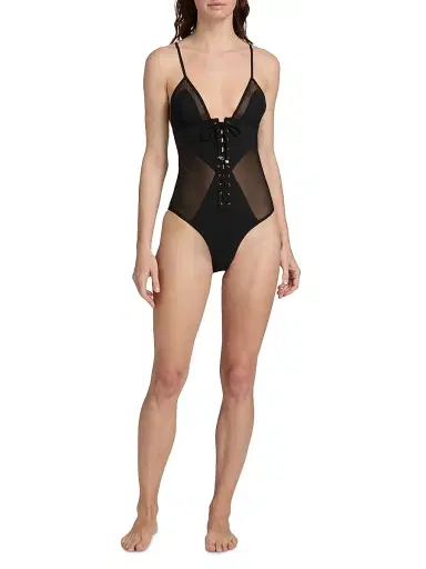Kiki de Montparnasse Women's Peep Show One-Piece Swimsuit - Black - Size XL | Thumbnail 2 Kiki de Montparnasse Women's Peep Show One-Piece Swimsuit - Black - Size XL | Thumbnail 2