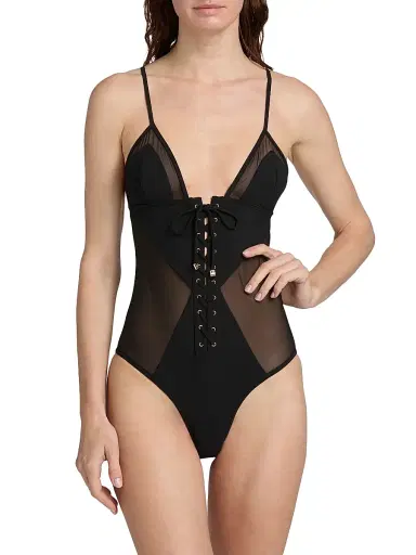 Kiki de Montparnasse Women's Peep Show One-Piece Swimsuit - Black - Size XL | Thumbnail 3 Kiki de Montparnasse Women's Peep Show One-Piece Swimsuit - Black - Size XL | Thumbnail 3