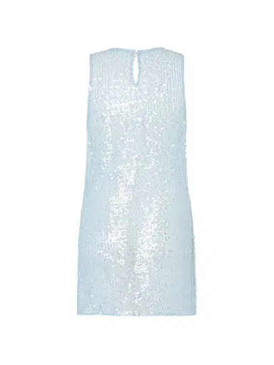 Milly Women's Sequined Mesh Mini Coverup Dress - Blue | Thumbnail 2 Milly Women's Sequined Mesh Mini Coverup Dress - Blue | Thumbnail 2