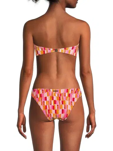 Milly Women's Sunset Tile Printed Bandeau Bikini Top - Pink Multi | Thumbnail 5 Milly Women's Sunset Tile Printed Bandeau Bikini Top - Pink Multi | Thumbnail 5
