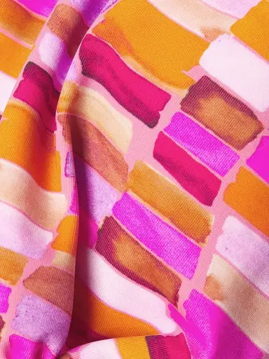 Milly Women's Sunset Tile Printed Bandeau Bikini Top - Pink Multi | Thumbnail 6 Milly Women's Sunset Tile Printed Bandeau Bikini Top - Pink Multi | Thumbnail 6