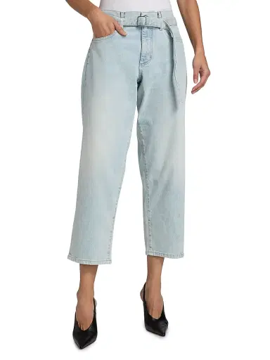 Proenza Schouler Women's Ellsworth Belted Crop Jean | Thumbnail 3 Proenza Schouler Women's Ellsworth Belted Crop Jean | Thumbnail 3