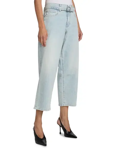 Proenza Schouler Women's Ellsworth Belted Crop Jean | Thumbnail 4 Proenza Schouler Women's Ellsworth Belted Crop Jean | Thumbnail 4
