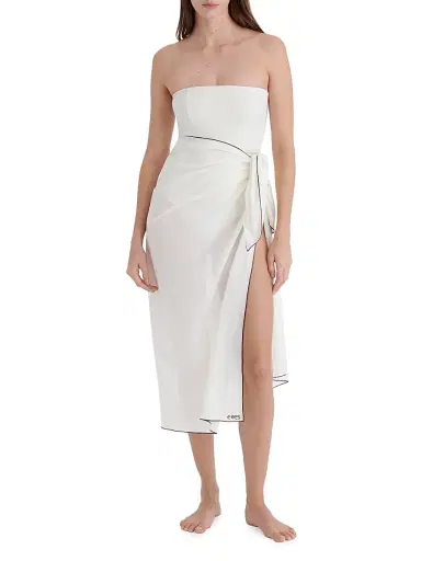 ERES Women's Cabine Cotton Voile Sarong - Sable Fin | Thumbnail 2 ERES Women's Cabine Cotton Voile Sarong - Sable Fin | Thumbnail 2
