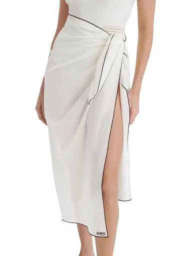 ERES Women's Cabine Cotton Voile Sarong - Sable Fin | Thumbnail 5 ERES Women's Cabine Cotton Voile Sarong - Sable Fin | Thumbnail 5