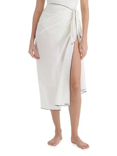 ERES Women's Cabine Cotton Voile Sarong - Sable Fin | Thumbnail 1 ERES Women's Cabine Cotton Voile Sarong - Sable Fin | Thumbnail 1