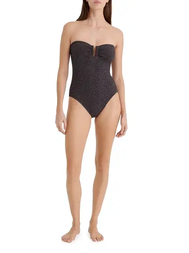 Eres Women's Scintillant Glitter Bustier One-Piece Swimsuit - Noir Lurex - Size 8 | Thumbnail 2 Eres Women's Scintillant Glitter Bustier One-Piece Swimsuit - Noir Lurex - Size 8 | Thumbnail 2