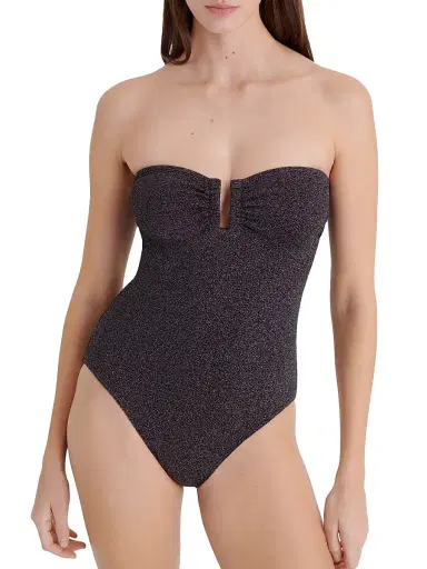 Eres Women's Scintillant Glitter Bustier One-Piece Swimsuit - Noir Lurex - Size 8 | Thumbnail 4 Eres Women's Scintillant Glitter Bustier One-Piece Swimsuit - Noir Lurex - Size 8 | Thumbnail 4