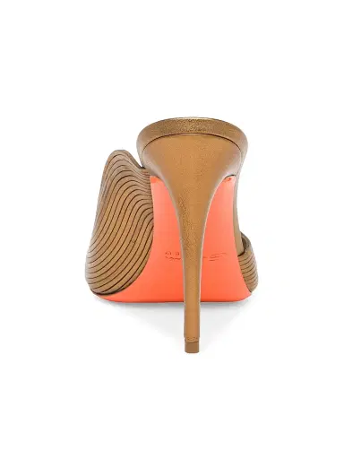 Santoni Women's Serpentine 85MM Metallic Leather Sandals - Bronze | Thumbnail 4 Santoni Women's Serpentine 85MM Metallic Leather Sandals - Bronze | Thumbnail 4