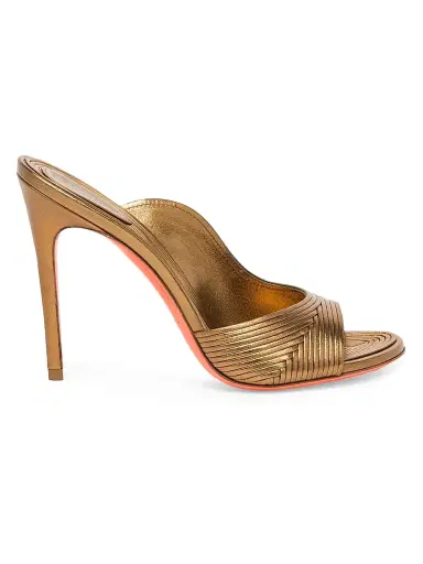 Santoni Women's Serpentine 85MM Metallic Leather Sandals - Bronze | Thumbnail 1 Santoni Women's Serpentine 85MM Metallic Leather Sandals - Bronze | Thumbnail 1